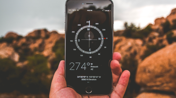 Using a phone based compass